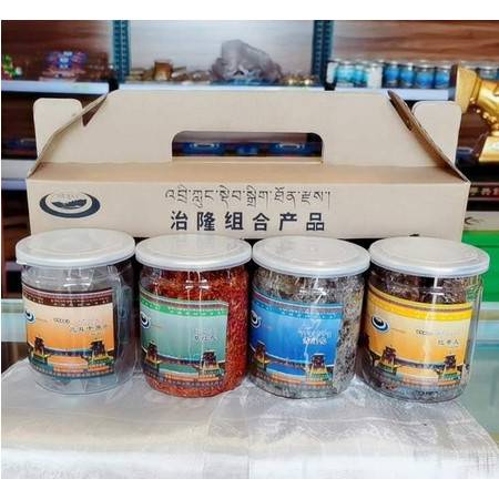 治隆组合产品 雪莲花 红景天 草红 鹿干角片 370g